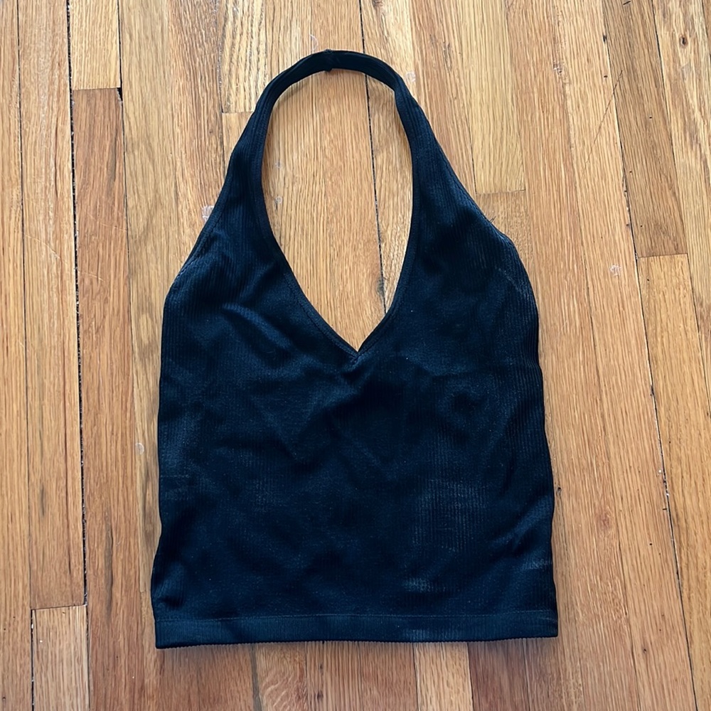Out from under halter crop